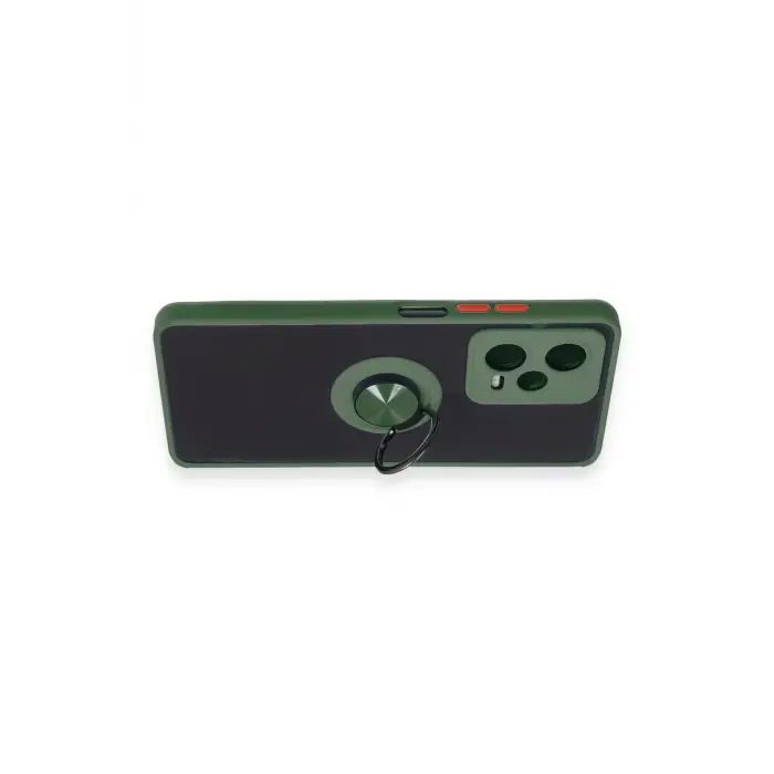 Lopard Xiaomi Redmi Note 12 5g Kılıf Montreal Yüzüklü Silikon Kapak - Yeşil