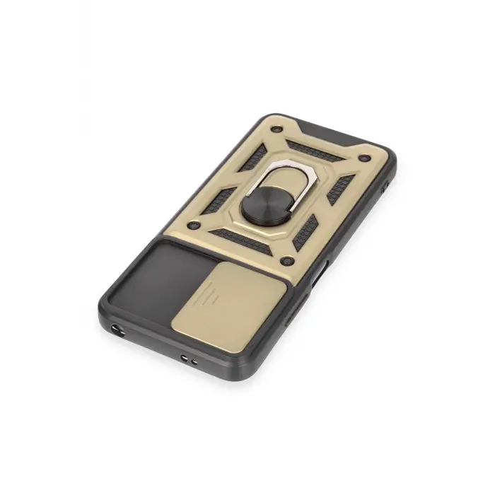 Lopard Xiaomi Redmi Note 12 5g Kılıf Pars Lens Yüzüklü Silikon - Gold