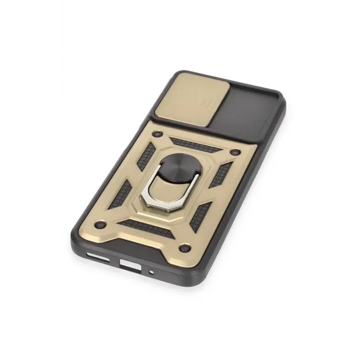 Lopard Xiaomi Redmi Note 12 5g Kılıf Pars Lens Yüzüklü Silikon - Gold