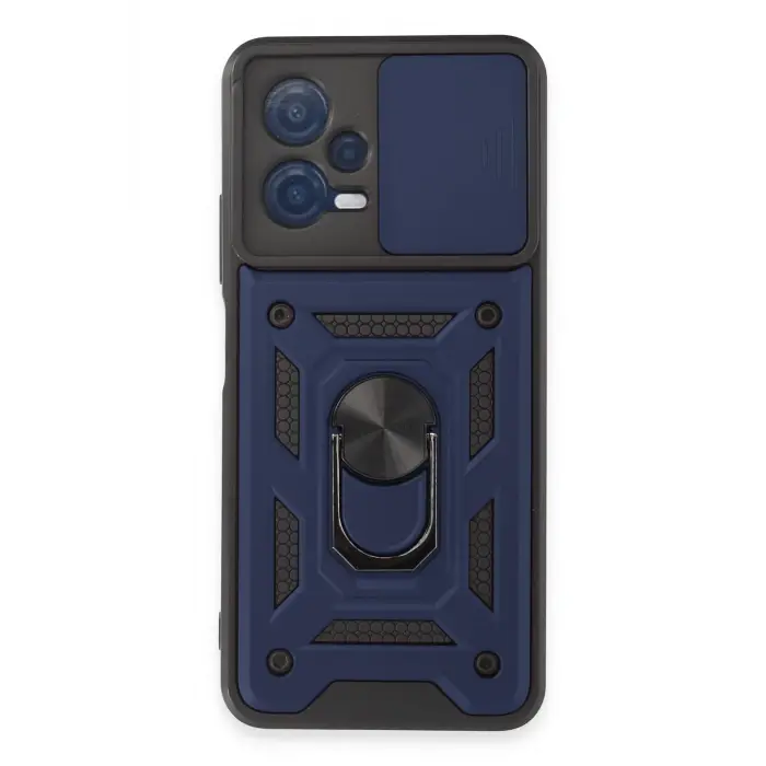 Lopard Xiaomi Redmi Note 12 5g Kılıf Pars Lens Yüzüklü Silikon - Lacivert