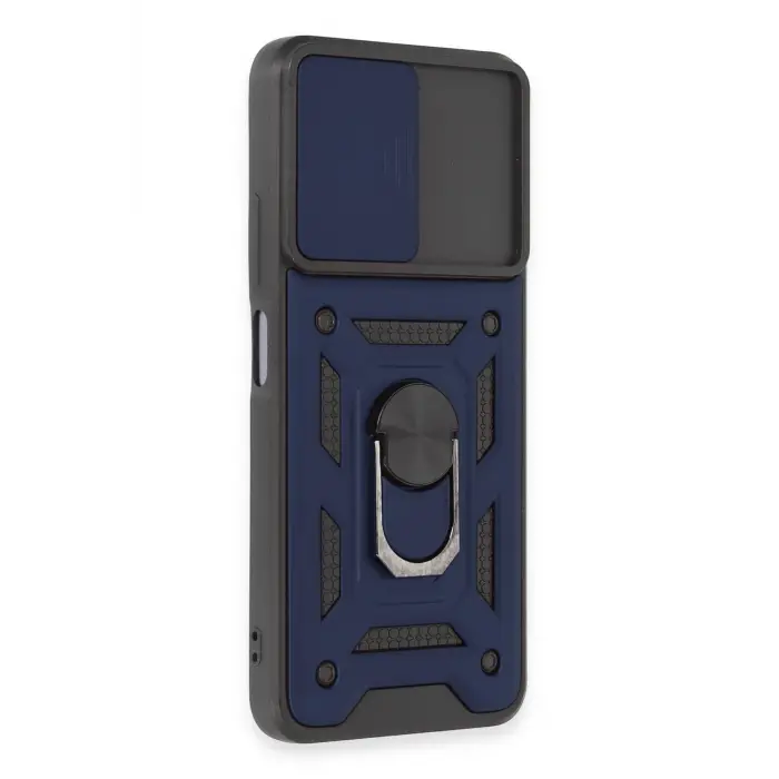 Lopard Xiaomi Redmi Note 12 5g Kılıf Pars Lens Yüzüklü Silikon - Lacivert