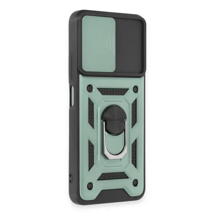 Lopard Xiaomi Redmi Note 12 5g Kılıf Pars Lens Yüzüklü Silikon - Yeşil