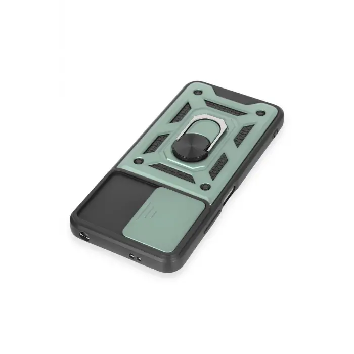 Lopard Xiaomi Redmi Note 12 5g Kılıf Pars Lens Yüzüklü Silikon - Yeşil