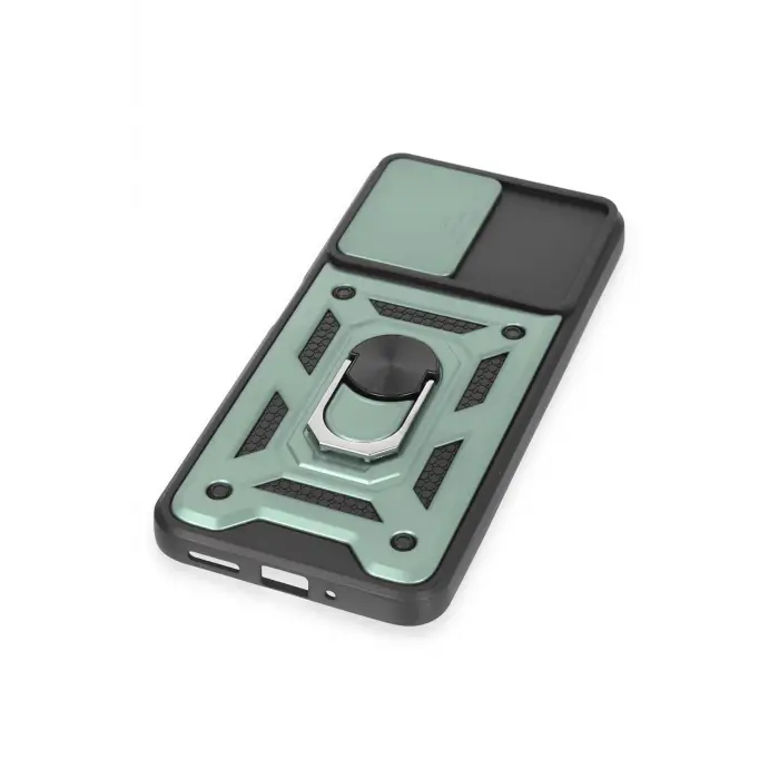 Lopard Xiaomi Redmi Note 12 5g Kılıf Pars Lens Yüzüklü Silikon - Yeşil