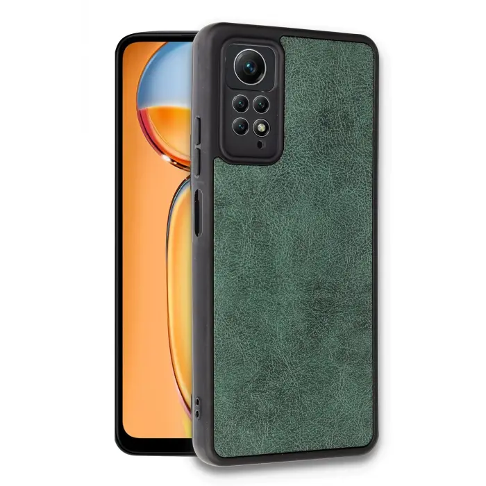 Lopard Xiaomi Redmi Note 12 Pro 4g Kılıf Aras Deri Kapak - Koyu Yeşil