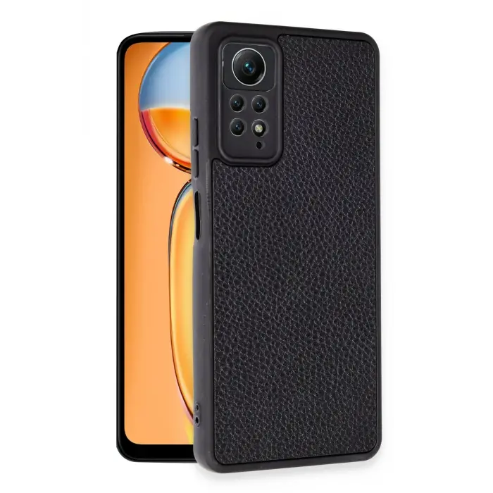 Lopard Xiaomi Redmi Note 12 Pro 4g Kılıf Aras Deri Kapak - Siyah