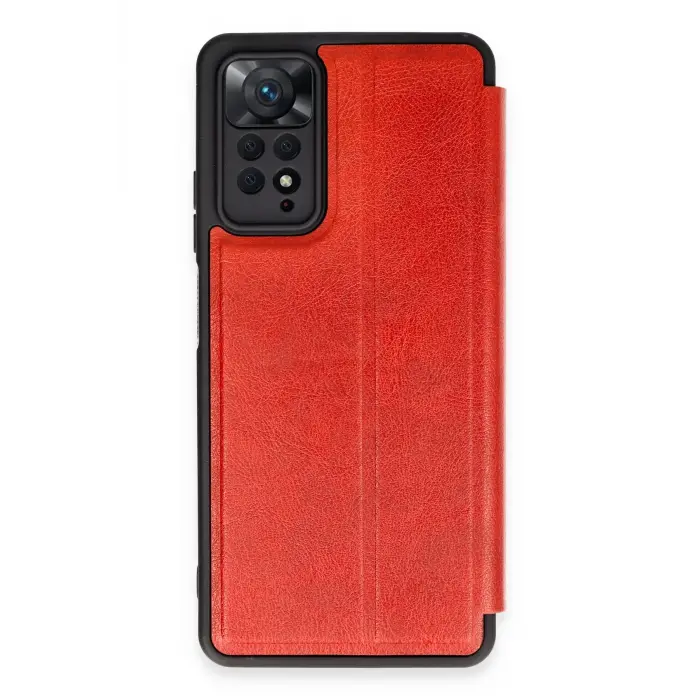 Lopard Xiaomi Redmi Note 12 Pro 4g Kılıf Flip Cover - Kırmızı