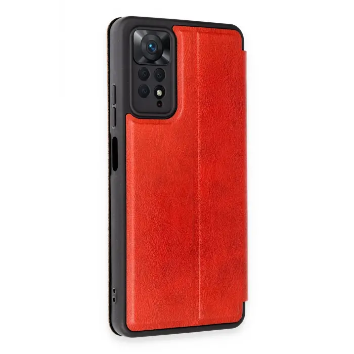 Lopard Xiaomi Redmi Note 12 Pro 4g Kılıf Flip Cover - Kırmızı