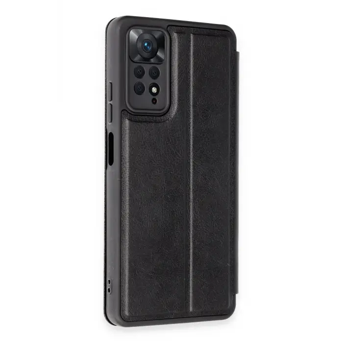 Lopard Xiaomi Redmi Note 12 Pro 4g Kılıf Flip Cover - Siyah