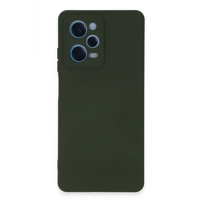 Lopard Xiaomi Redmi Note 12 Pro 5g Kılıf Nano İçi Kadife Silikon - Koyu Yeşil