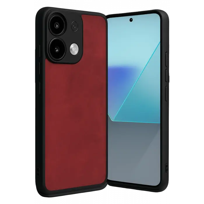 Lopard Xiaomi Redmi Note 13 4g Kılıf Aras Deri Kapak - Kırmızı