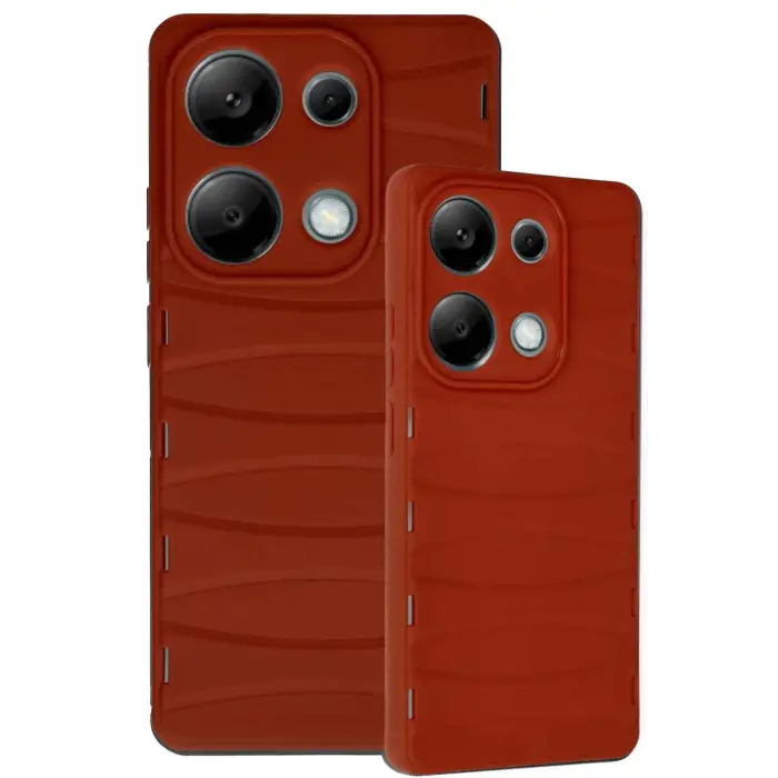 Lopard Xiaomi Redmi Note 13 Pro 4g Kılıf Bibercas Silikon Kapak - Kırmızı