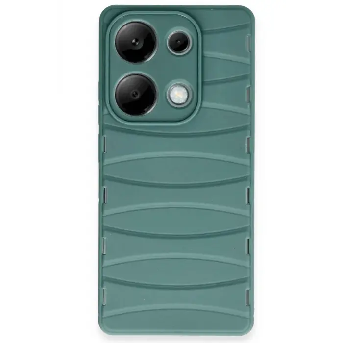 Lopard Xiaomi Redmi Note 13 Pro 4g Kılıf Bibercas Silikon Kapak - Koyu Yeşil