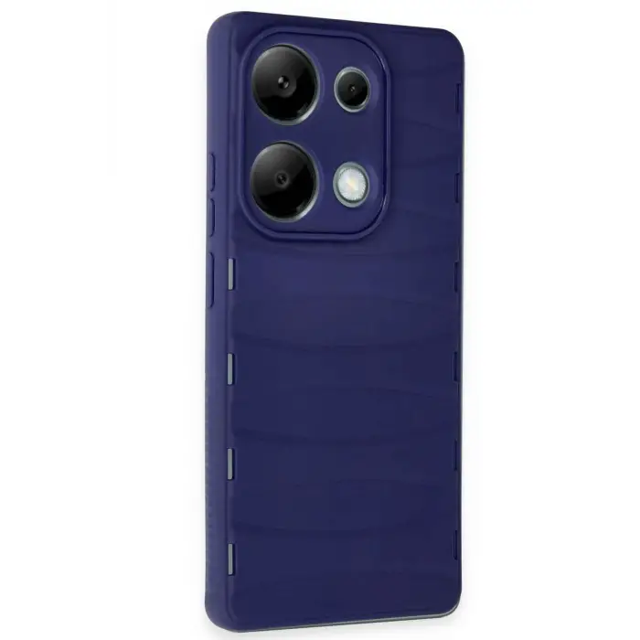 Lopard Xiaomi Redmi Note 13 Pro 4g Kılıf Bibercas Silikon Kapak - Lacivert