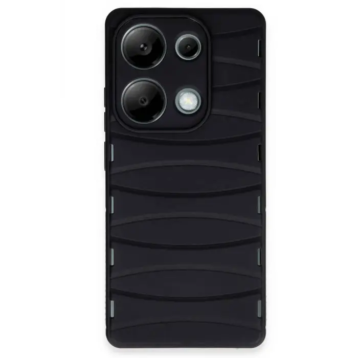 Lopard Xiaomi Redmi Note 13 Pro 4g Kılıf Bibercas Silikon Kapak - Siyah