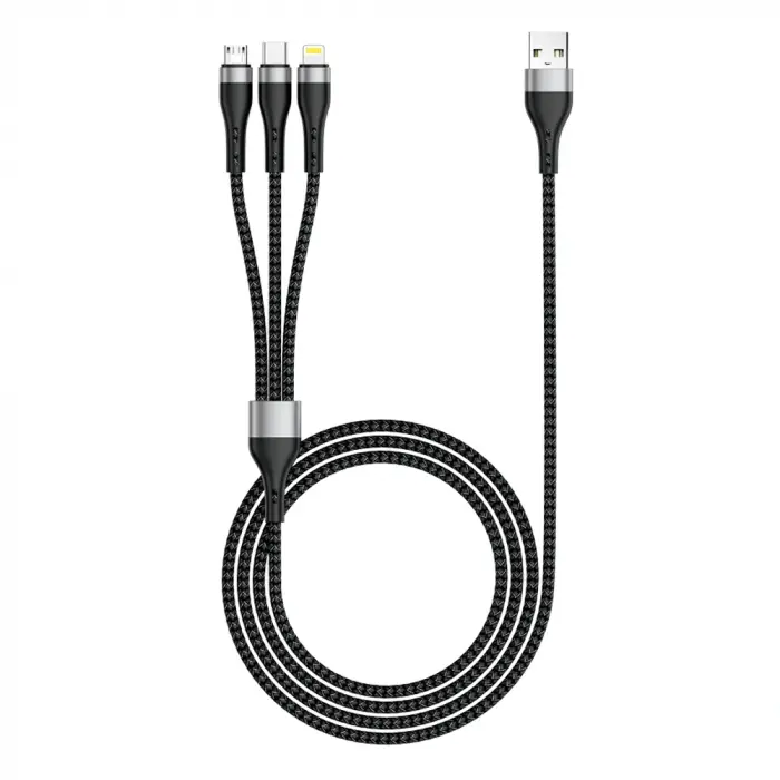Lopard Zr-43 3in1 Usb-a To Lightning – Type-c – Micro Şarj Ve Data Kablosu 20w 1.5m