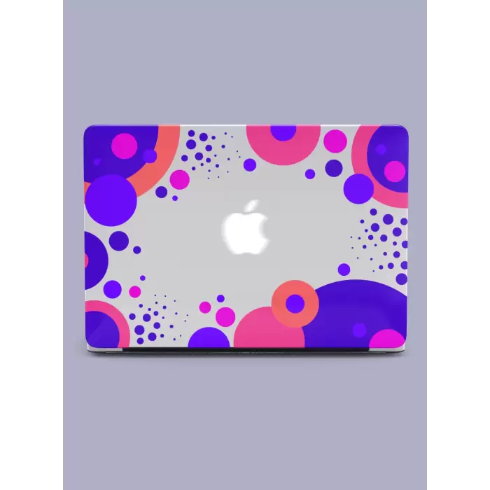 Macbook Air (M1) Kılıf 13.3 inç A1932-A2179-A2337 2020/2021 Şeffaf Sert Kapak Koruma Macos-20 Pembe, Mor, Turuncu