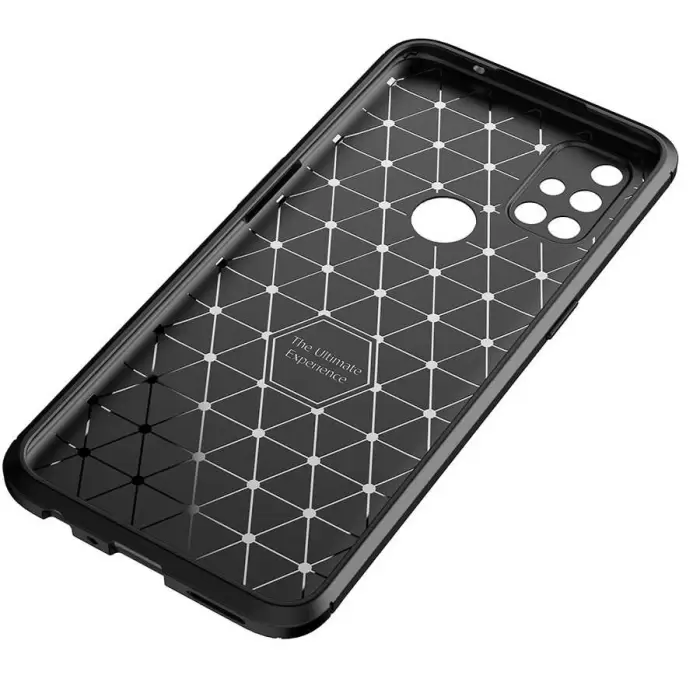 One Plus Nord N10 5G Kılıf Lopard Kamera Korumalı Karbon Desenli Negro Kapak Orijinal Yüzey Kılıf