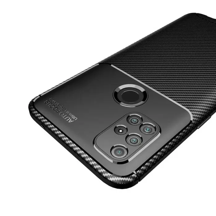 One Plus Nord N10 5G Kılıf Lopard Kamera Korumalı Karbon Desenli Negro Kapak Orijinal Yüzey Kılıf