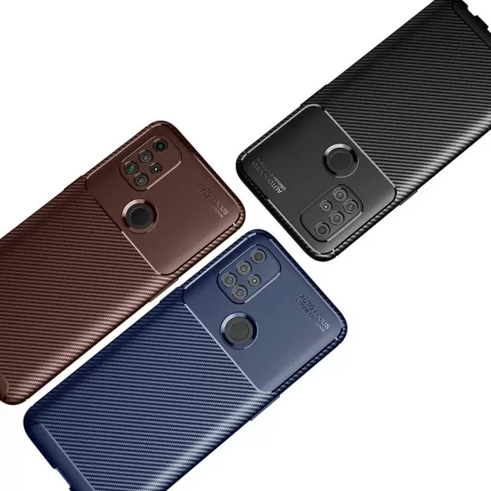 One Plus Nord N10 5G Kılıf Lopard Kamera Korumalı Karbon Desenli Negro Kapak Orijinal Yüzey Kılıf