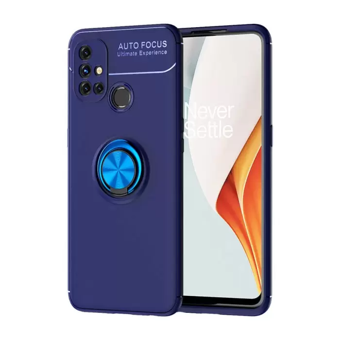 One Plus Nord N10 5G Kılıf Lopard Kamera Korumalı Yüzüklü Standlı Koruyucu Orjinal Kalite Ravel