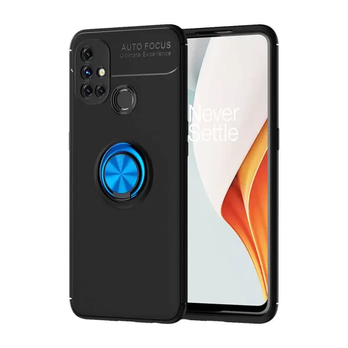 One Plus Nord N10 5G Kılıf Lopard Kamera Korumalı Yüzüklü Standlı Koruyucu Orjinal Kalite Ravel