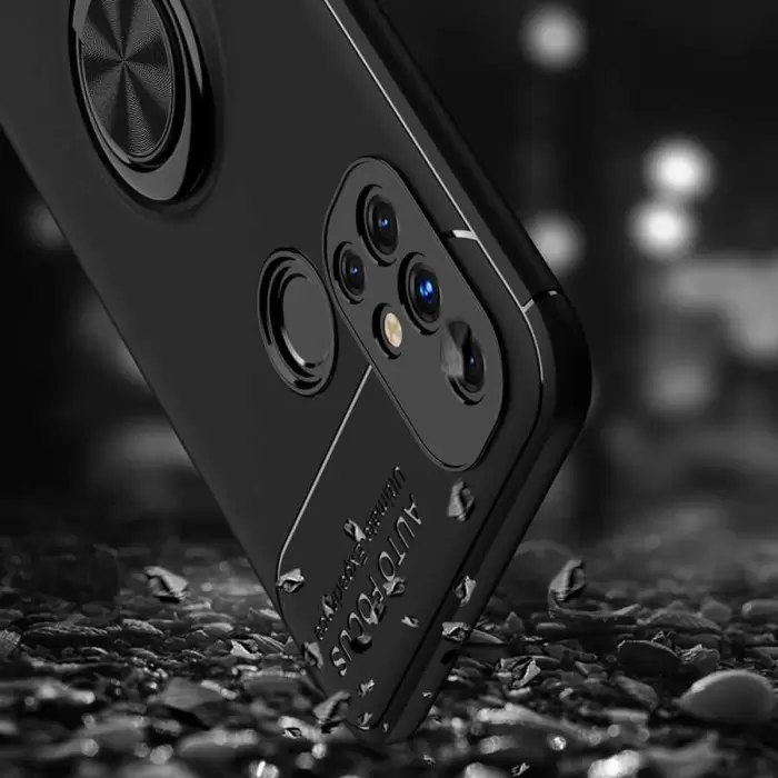 One Plus Nord N10 5G Kılıf Lopard Kamera Korumalı Yüzüklü Standlı Koruyucu Orjinal Kalite Ravel