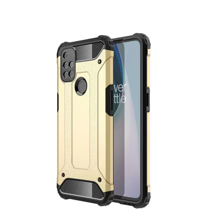 One Plus Nord N10 5G Kılıf Lopard Orijinal Katman Köşe Koruma Crash Silikon Tank Kapak