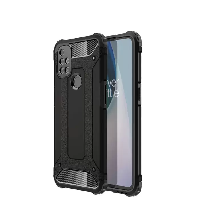 One Plus Nord N10 5G Kılıf Lopard Orijinal Katman Köşe Koruma Crash Silikon Tank Kapak