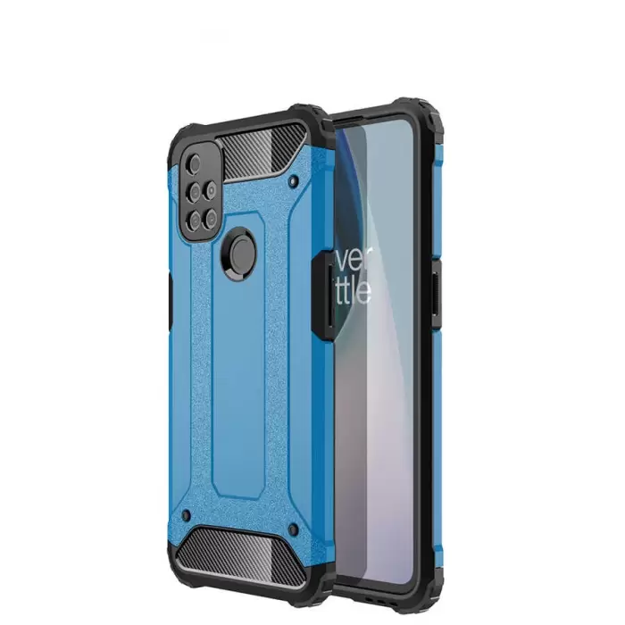 One Plus Nord N10 5G Kılıf Lopard Orijinal Katman Köşe Koruma Crash Silikon Tank Kapak