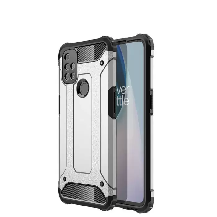 One Plus Nord N10 5G Kılıf Lopard Orijinal Katman Köşe Koruma Crash Silikon Tank Kapak