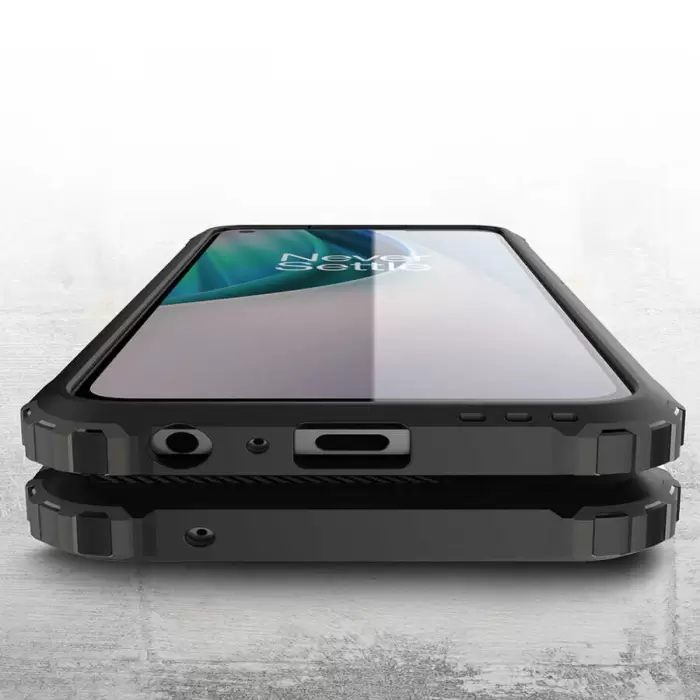 One Plus Nord N10 5G Kılıf Lopard Orijinal Katman Köşe Koruma Crash Silikon Tank Kapak
