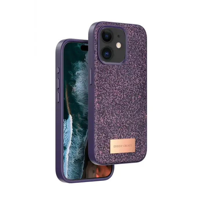 Onegif İphone 11 Bright Simli Kapak - Derin Mor