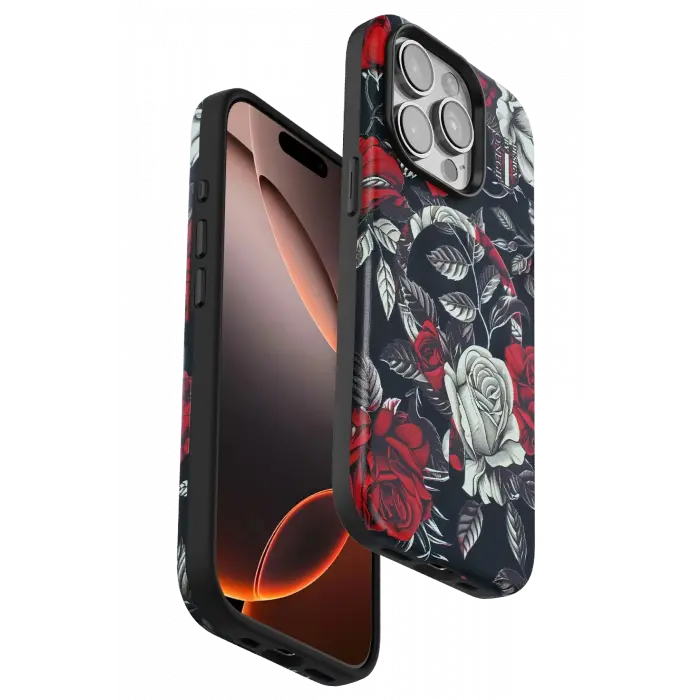 Onegif İphone 14 Pro Max Flower Series Magsafe Kapak - Siyah