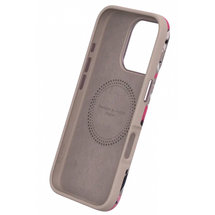 Onegif İphone 15 Plus Flower Series Magsafe Kapak - Siyah