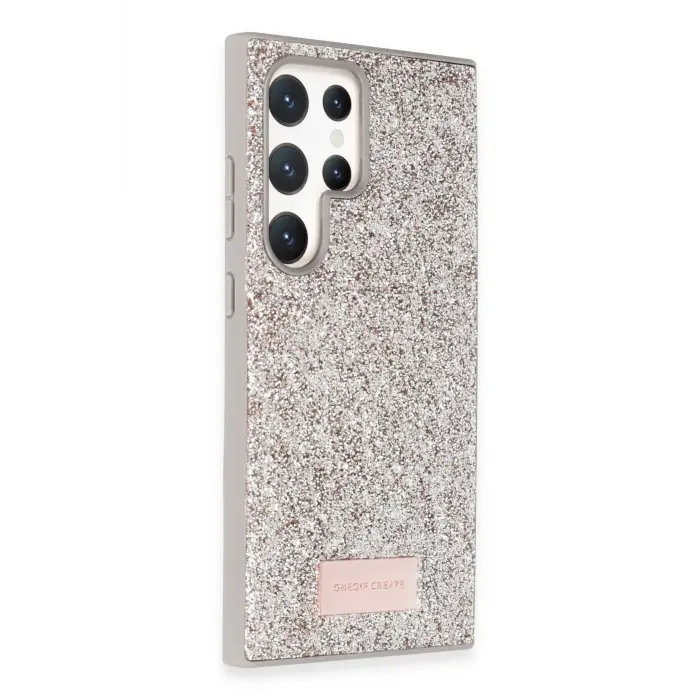 Onegif Samsung Galaxy S23 Ultra Bright Simli Kapak - Gold