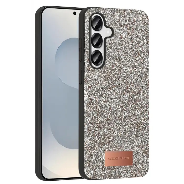 Onegif Samsung Galaxy S25 Plus Bright Simli Kapak - Gold