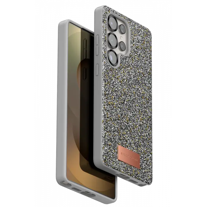 Onegif Samsung Galaxy S25 Ultra Bright Simli Kapak - Gümüş