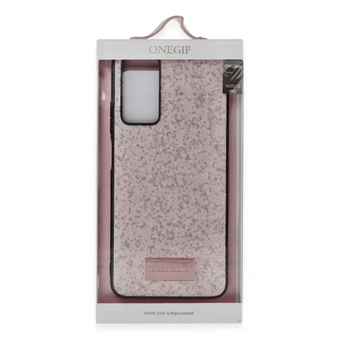 Onegif Xiaomi Redmi Note 12 Pro 4g Bright Simli Kapak - Derin Mor