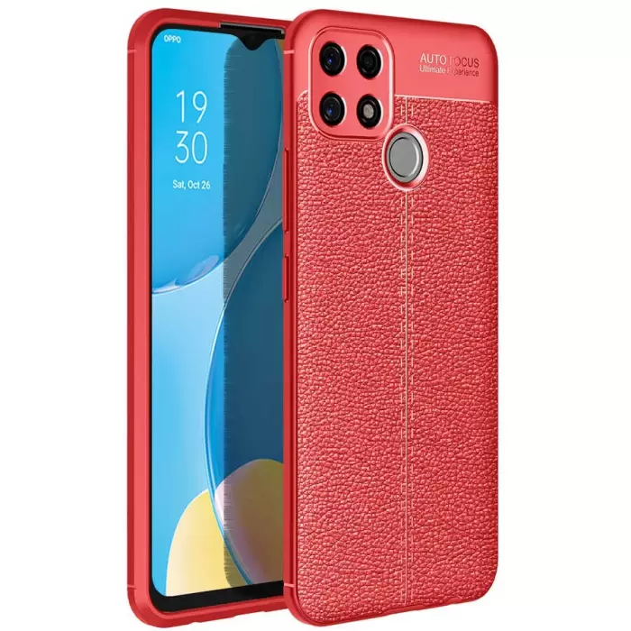 Oppo A15 Kılıf Lopard Kamera Korumalı Deri Orjinal Görünümlü Kapak Niss