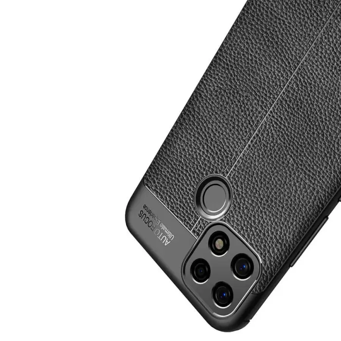 Oppo A15 Kılıf Lopard Kamera Korumalı Deri Orjinal Görünümlü Kapak Niss