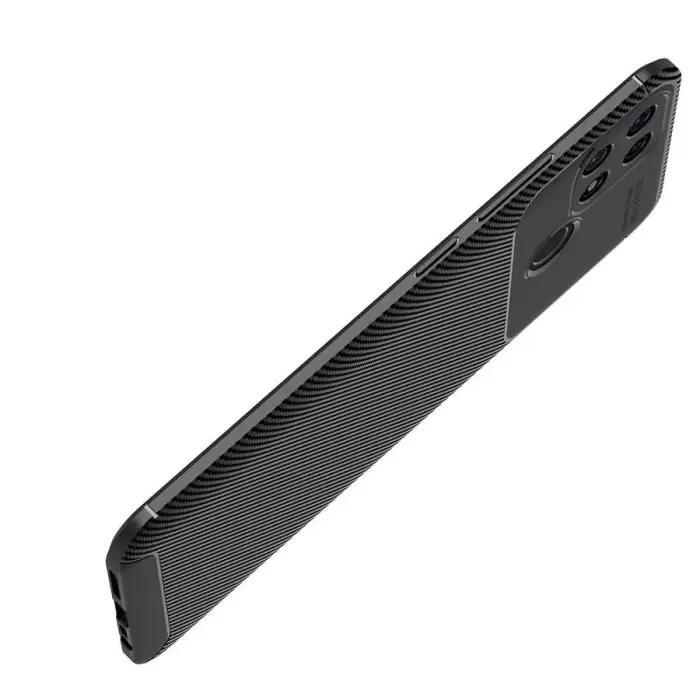 Oppo A15 Kılıf Lopard Kamera Korumalı Karbon Desenli Negro Kapak Orijinal Yüzey Kılıf