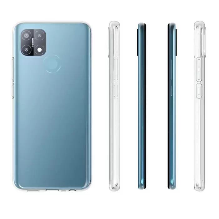 Oppo A15 Kılıf Lopard Kamera Korumalı Renksiz Şeffaf Esnek Silikon Kapak Süper