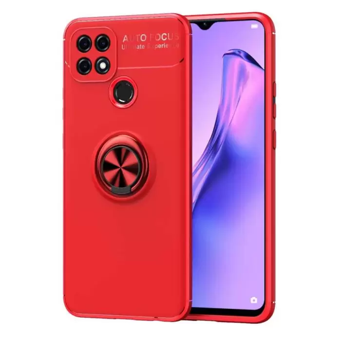 Oppo A15 Kılıf Lopard Kamera Korumalı Yüzüklü Standlı Koruyucu Orjinal Kalite Ravel