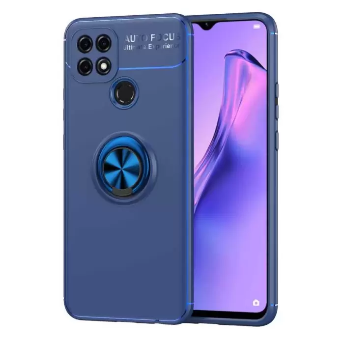 Oppo A15 Kılıf Lopard Kamera Korumalı Yüzüklü Standlı Koruyucu Orjinal Kalite Ravel