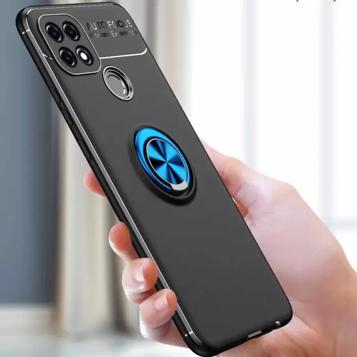 Oppo A15 Kılıf Lopard Kamera Korumalı Yüzüklü Standlı Koruyucu Orjinal Kalite Ravel