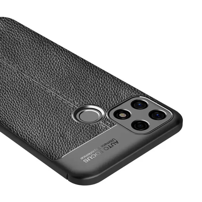 Oppo A15S Kılıf Lopard Kamera Korumalı Deri Orjinal Görünümlü Kapak Niss