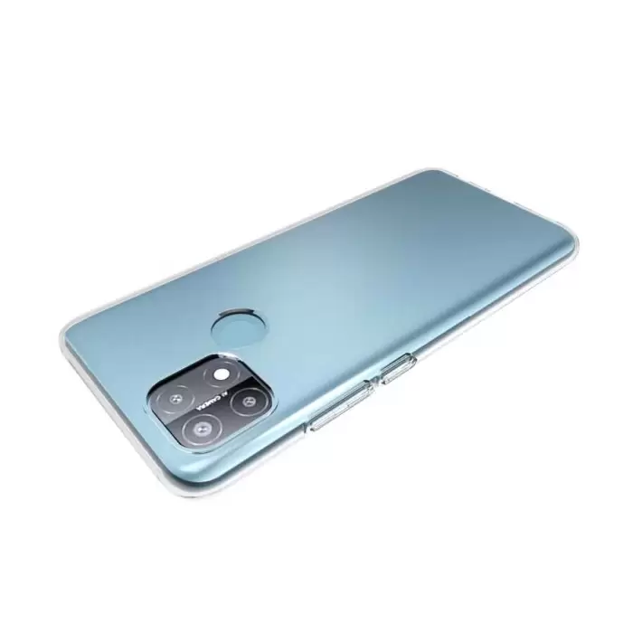 Oppo A15S Kılıf Lopard Kamera Korumalı Renksiz Şeffaf Esnek Silikon Kapak Süper