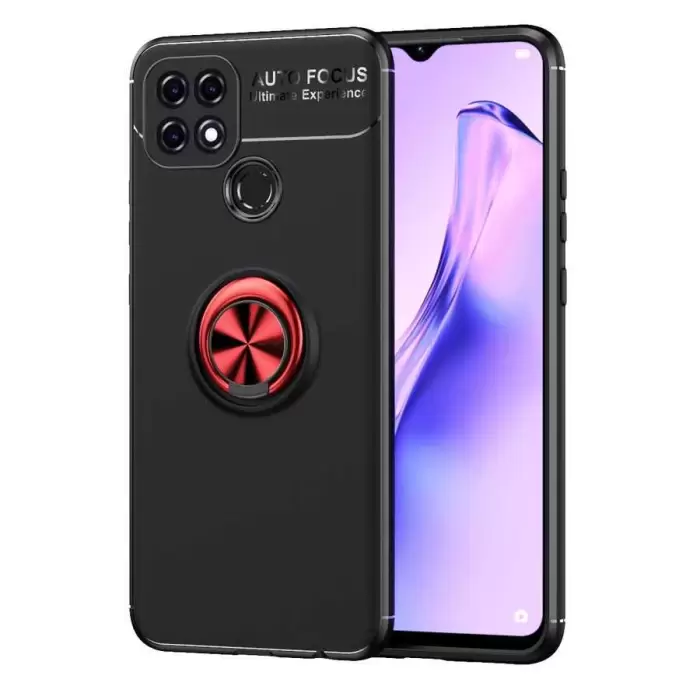 Oppo A15S Kılıf Lopard Kamera Korumalı Yüzüklü Standlı Koruyucu Orjinal Kalite Ravel