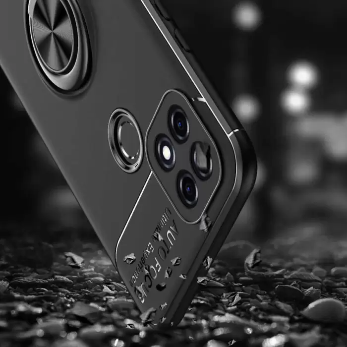 Oppo A15S Kılıf Lopard Kamera Korumalı Yüzüklü Standlı Koruyucu Orjinal Kalite Ravel